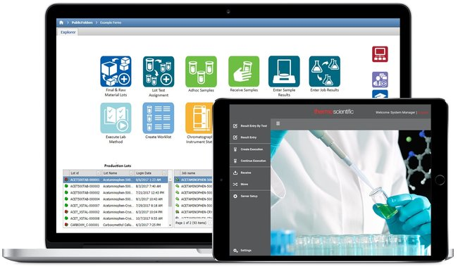 screenshot of SampleManager LIMS